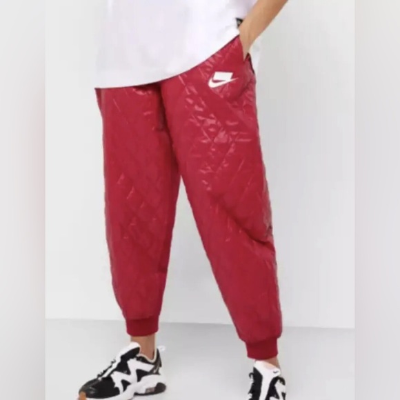 Nike Women's Sportswear NSP Loose Fit Quilted Pants Cj6256 620 - Picture 6 of 11